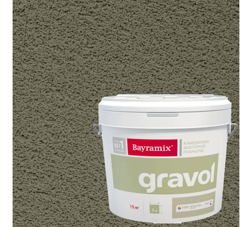 BAYRAMIX GRAVOL / БАЙРАМИКС ГРАВОЛ штукатурка декорат. камешковая для вн/нар «шуба» GR 079 - 1,5мм 15кг BAYRAMIX GRAVOL / БАЙРАМИКС ГРАВОЛ штукатурка декорат. камешковая для вн/нар «шуба» GR 079 - 1,5мм 15кг