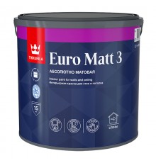 TIKKURILA EURO MATT 3 краска интерьерная для стен и потолка,база С (2,7л)