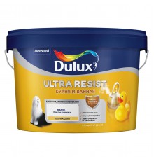 DULUX ULTRA RESIST КУХНЯ И ВАННАЯ / ДЮЛАКС УЛЬТРА РЕЗИСТ КУХНЯ И ВАННАЯ краска с защитой от плесени и грибка полуматовая база BW 2,5л