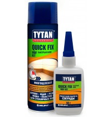 TYTAN PROFESSIONAL QUICK FIX / ТИТАН ПРОФЕШИОНАЛ КУИК ФИКС клей цианакрилатный, двухкомпонентный, прозрачный (400мл)