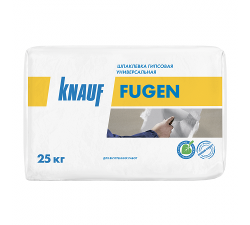 KNAUF FUGEN / КНАУФ ФУГЕН шпаклевка гипсовая универсальная для внутренних работ (25кг) KNAUF FUGEN / КНАУФ ФУГЕН шпаклевка гипсовая универсальная для внутренних работ (25кг)