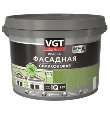 VGT PREMIUM / ВГТ ПРЕМИУМ IQ 159 краска фасадная, силиконовая с эфф. лотоса,самоочищающаяся, белая, база A (9л)