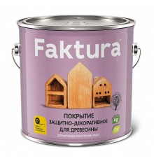 FAKTURA / ФАКТУРА покрытие защитно-декор. с льняным маслом, ионами серебра, для вн/нар, орегон (2,5л)