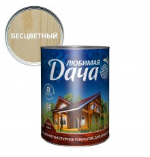 ЛЮБИМАЯ ДАЧА защитно-декоративное покрытие для древесины алкидное для внутренних и наружных работ, бесцветный (0,75л)