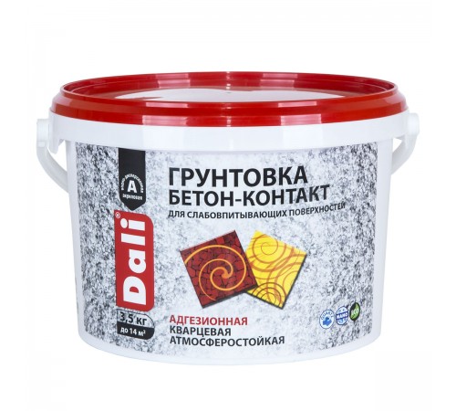DALI / ДАЛИ бетон-контакт грунтовка адгезионная акриловая розовый 3,5 кг DALI / ДАЛИ бетон-контакт грунтовка адгезионная акриловая розовый 3,5 кг