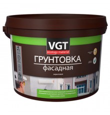 VGT / ВГТ ВД-АК-0301 грунтовка фасадная, акриловая, для наружных работ (10кг)