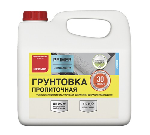 NEOMID PRIMER грунтовка пропиточная с биозащитой, концентрат 1:9 (3л) NEOMID PRIMER грунтовка пропиточная с биозащитой, концентрат 1:9 (3л)