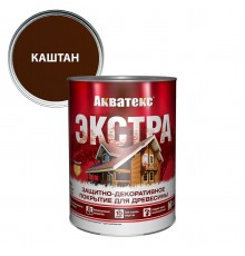 АКВАТЕКС-ЭКСТРА защит.-декор. покрытие для дерева, алкидное, полуглянц, каштан (0,8л) new