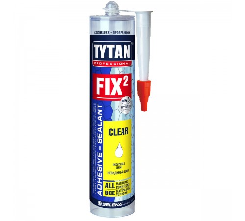 TYTAN PROFESSIONAL FIX2 ELASTIC / ТИТАН ПРОФЕШИОНАЛ ФИКС² ЭЛАСТИК клей-герметик гибридный белый (290 мл) TYTAN PROFESSIONAL FIX2 ELASTIC / ТИТАН ПРОФЕШИОНАЛ ФИКС² ЭЛАСТИК клей-герметик гибридный белый (290 мл)