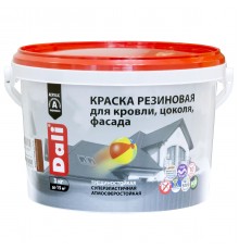 DALI / ДАЛИ краска резиновая трещиностойкая акриловая для кровли цоколя фасада база С 3 кг
