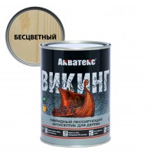 Акватекс Викинг антисептик для дерева гибридный, лессирующий, полуматовый, бесцветный (0,75л) new