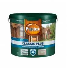 PINOTEX CLASSIC PLUS / ПИНОТЕКС КЛАССИК ПЛЮС пропитка-антисептик, быстросохнущая 3 в 1, скандинавский серый 2,5л