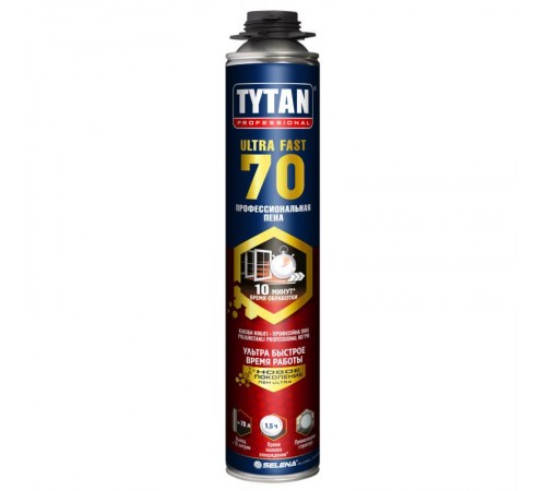 TYTAN PROFESSIONAL ULTRA FAST 70 / ТИТАН ПРОФЕШИОНАЛ УЛЬТРА ФАСТ 70 пена профессиональная с увеличенным выходом до 70л (870мл)