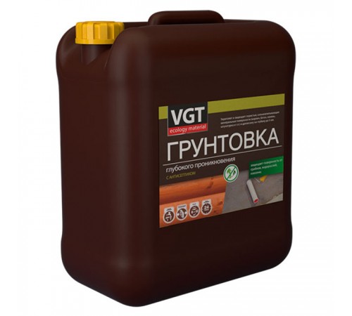 VGT / ВГТ ВД-АК-0301 грунтовка глубокого проникновения с антисептиком (5кг)