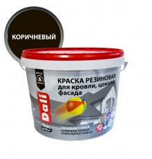 DALI / ДАЛИ краска резиновая трещиностойкая акриловая для кровли цоколя фасада коричневый 12 кг