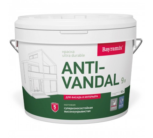 BAYRAMIX ULTRA DURABLE / БАЙРАМИКС УЛЬТРА ДЬЮРАБЛ силиконовая краска для поверхностей с высокой эксплуатац. нагрузкой (9л)