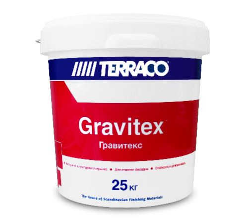 TERRACO GRAVITEX GRANULE штукатурка декоративная акриловая, зерно 1,5 мм, шуба (25кг) TERRACO GRAVITEX GRANULE штукатурка декоративная акриловая, зерно 1,5 мм, шуба (25кг)