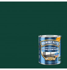 HAMMERITE / ХАММЕРАЙТ краска для металла прямо на ржавчину глянцевая, RAL 6005 зеленый мох, 0,75л