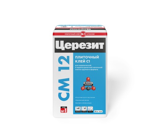 ЦЕРЕЗИТ CM 12 КЕРАМОГРАНИТ клей для напольной плитки крупного размера (25кг) ЦЕРЕЗИТ CM 12 КЕРАМОГРАНИТ клей для напольной плитки крупного размера (25кг)
