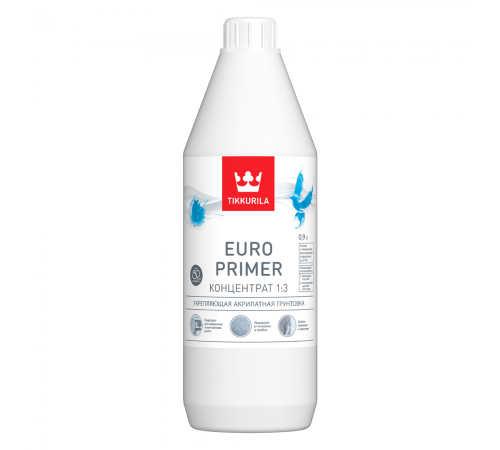TIKKURILA EURO PRIMER грунт-концентрат, акриловый 0,9:2,7 (0,9л) TIKKURILA EURO PRIMER грунт-концентрат, акриловый 0,9:2,7 (0,9л)