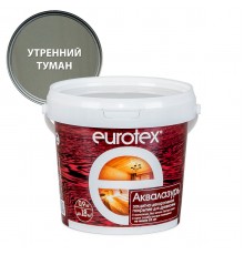 EUROTEX / ЕВРОТЕКС АКВАЛАЗУРЬ лак защит.-декор. для дерева, акриловый, лессирующий, утренний туман (0,9л)