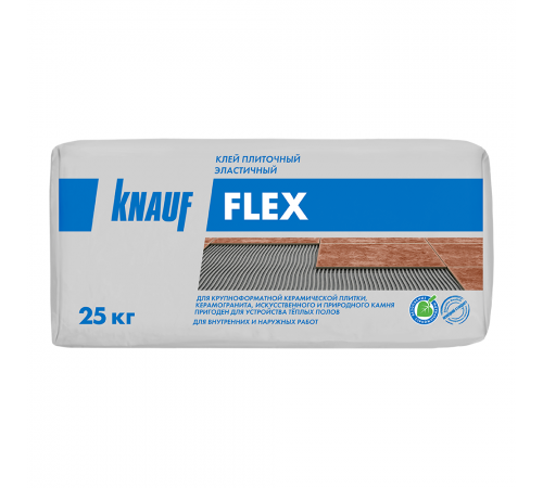 KNAUF FLEX / КНАУФ ФЛЕКС клей цементный плиточный эластичный для наружных и внутренних работ (25кг) KNAUF FLEX / КНАУФ ФЛЕКС клей цементный плиточный эластичный для наружных и внутренних работ (25кг)