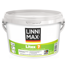 LINNIMAX LITEX 7 / ЛИННИМАКС ЛИТЕКС 7 краска для стен и фактурных обоев латексная водно-дисперсионная для внутренних работ шелковисто-матовая база 1 (1,25л)