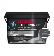 LITOKOL LITOCHROM LUXURY EVO / ЛИТОКОЛ ЛИТОХРОМ ЛЮКСАРИ ЭВО затирка 140 мокрый асфальт, 2кг