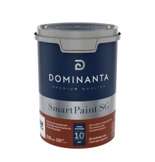 DOMINANTA SmartPaint SG / ДОМИНАНТА СмартПеинт СГ Краска интерьерная многофункциональная суперстойкая полуглянцевая, база BC (0,9л)