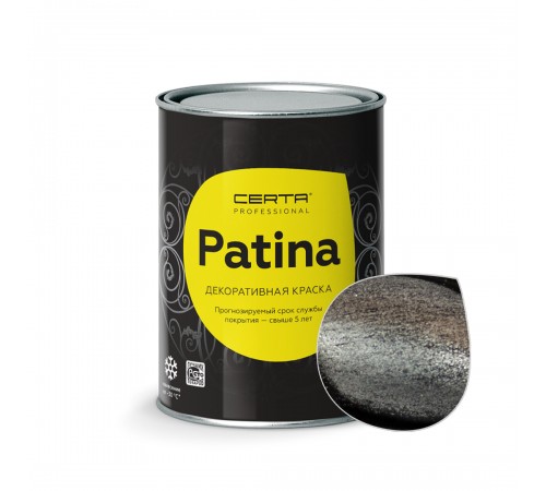 CERTA-PATINA / ЦЕРТА-ПАТИНА эмаль декоративная серебро 0,5кг CERTA-PATINA / ЦЕРТА-ПАТИНА эмаль декоративная серебро 0,5кг