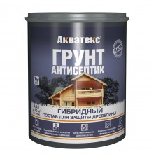 АКВАТЕКС грунт-антисептик для древесины гибридный защитный для внутренних и наружных работ, бесцветный, 0,8л