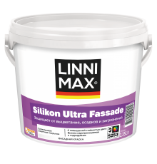 LINNIMAX SILIKON ULTRA FASSADE / ЛИННИМАКС СИЛИКОН УЛЬТРА ФАССАД краска фасадная водно-дисперсионная акриловая для минеральных поверхностей матовая база 3 (2,35л)