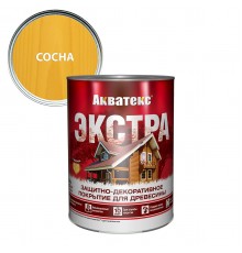 АКВАТЕКС-ЭКСТРА защит.-декор. покрытие для дерева, алкидное, полуглянц, сосна (0,8л) new