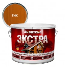 АКВАТЕКС-ЭКСТРА защит.-декор. покрытие для дерева, алкидное, полуглянц, тик (9л) new