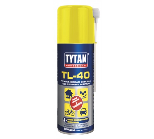 TYTAN PROFESSIONAL TL-40 / ТИТАН ПРОФЕШИОНАЛ ТЛ-40 смазка-аэрозоль техническая (150мл) TYTAN PROFESSIONAL TL-40 / ТИТАН ПРОФЕШИОНАЛ ТЛ-40 смазка-аэрозоль техническая (150мл)