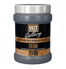 VGT GALLERY / ВГТ ГАЛЛЕРИ CERA / ВГТ ГАЛЛЕРИ СЕРА ЭМУЛЬСИЯ ЗАЩИТНАЯ ВОСКОВАЯ для декоративных штукатурок (0,9кг)