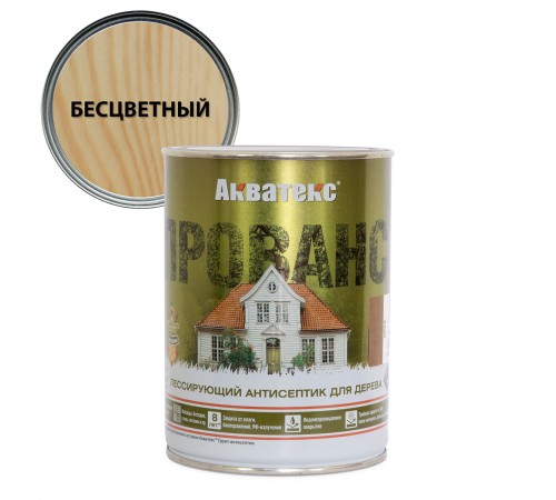 АКВАТЕКС ПРОВАНС антисептик для древесины, лессирующий, полуматовый, бесцветный (0,75л) АКВАТЕКС ПРОВАНС антисептик для древесины, лессирующий, полуматовый, бесцветный (0,75л)