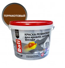 DALI / ДАЛИ краска резиновая трещиностойкая акриловая для кровли цоколя фасада терракотовый 12 кг
