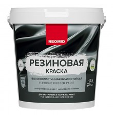 NEOMID краска резиновая влагостойкая для наружных и внутренних работ, вишня (1,3кг)