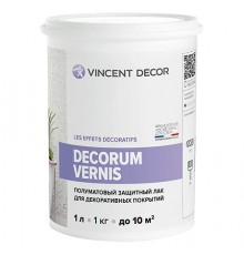 VINCENT DECOR DECORUM VERNIS защитный лак для декоративных покрытий п. мат, satin (2,5л)