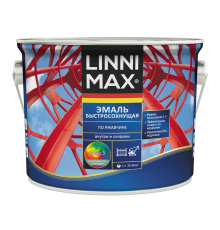 LINNIMAX / ЛИННИМАКС грунт-эмаль алкидная быстросохнущая по ржавчине для наружных и внутренних работ шелковисто-матовая, база 1, 2,5л