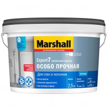 MARSHALL EXPORT 7 / МАРШАЛЛ ЭКСПОРТ 7 матовая краска для внутренних работ, моющаяся, база BC (2,5л)