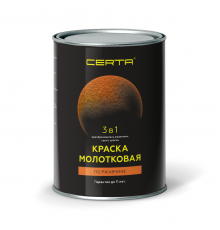 CERTA / ЦЕРТА краска молотковая 3 в 1 по металлу и ржавчине черный 0,8кг