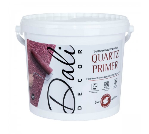DALI-DECOR QUARTZ PRIMER / ДАЛИ ДЕКОР КВАРЦ ПРАЙМЕР грунтовка адгезионная акриловая белый 6 кг DALI-DECOR QUARTZ PRIMER / ДАЛИ ДЕКОР КВАРЦ ПРАЙМЕР грунтовка адгезионная акриловая белый 6 кг
