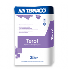 TERRACO TEROL SMOOTH WHITE штукатурка декоративная минеральная, белая (25кг)