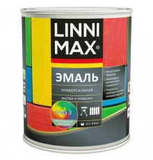 LINNIMAX / ЛИННИМАКС эмаль алкидная универсальная для наружных и внутренних работ шелковисто-матовая база 3 (0,69л)