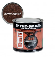 DALI / ДАЛИ грунт-эмаль по ржавчине 3 в 1 молотковая алкидная шоколадный 0,75 л