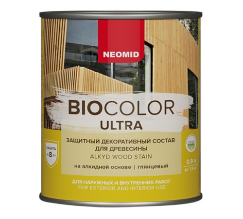 NEOMID BIO COLOR ULTRA / НЕОМИД БИО КОЛОР УЛЬТРА защитно декоративный состав на алкидной основе, орегон (0,9л)