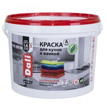 DALI / ДАЛИ краска для кухни и ванной акриловая моющаяся глубокоматовая база А 9 л