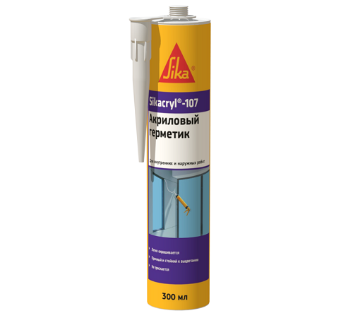 SIKA SIKACRYL 107 / СИКА СИКАКРИЛ 107 универсальный акриловый паропроницаемый герметик белый 0,31 л SIKA SIKACRYL 107 / СИКА СИКАКРИЛ 107 универсальный акриловый паропроницаемый герметик белый 0,31 л